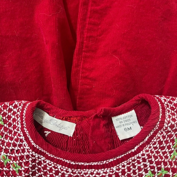 Carriage Boutique Smocked Christmas Dress 6mo - Picture 3 of 4